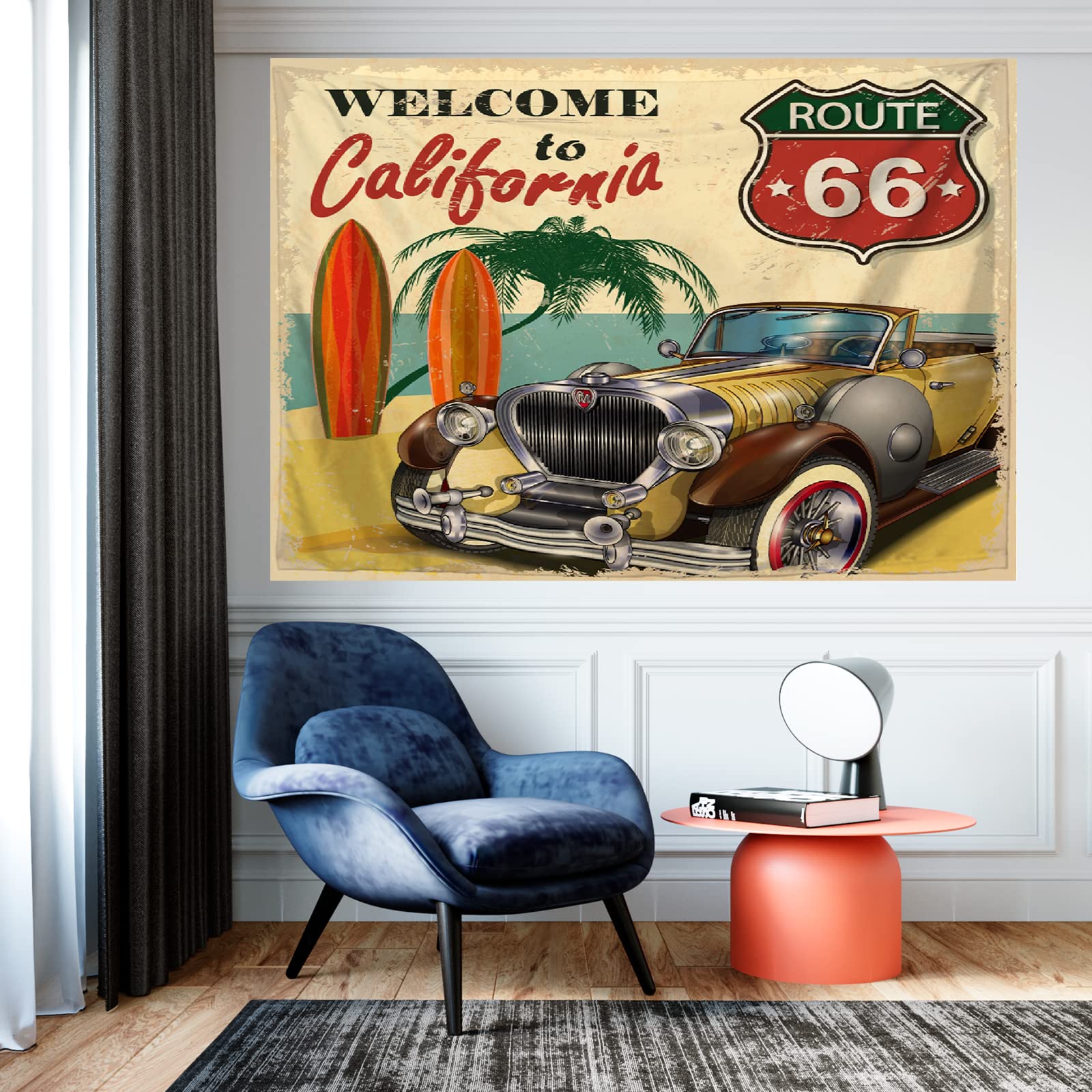 Amazon.co.jp: 東宝 タペストリー 車 クラシックカー レーシングカー